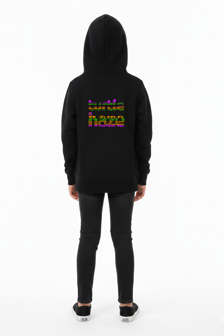 Sudadera Capucha Étnica Morada Niño